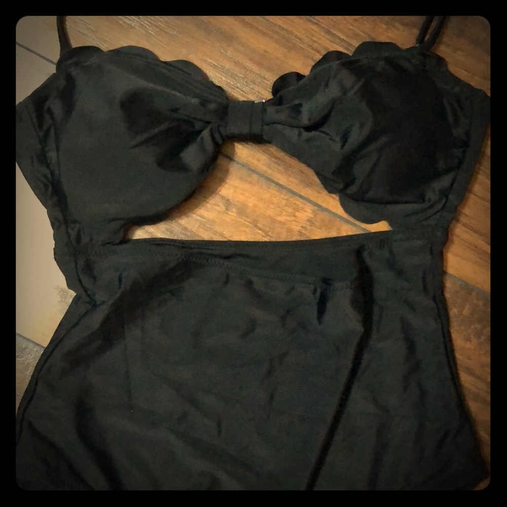 Open front one piece
